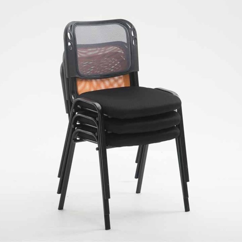 Silla de confidente MAIKEL, Apilable, Color Negro