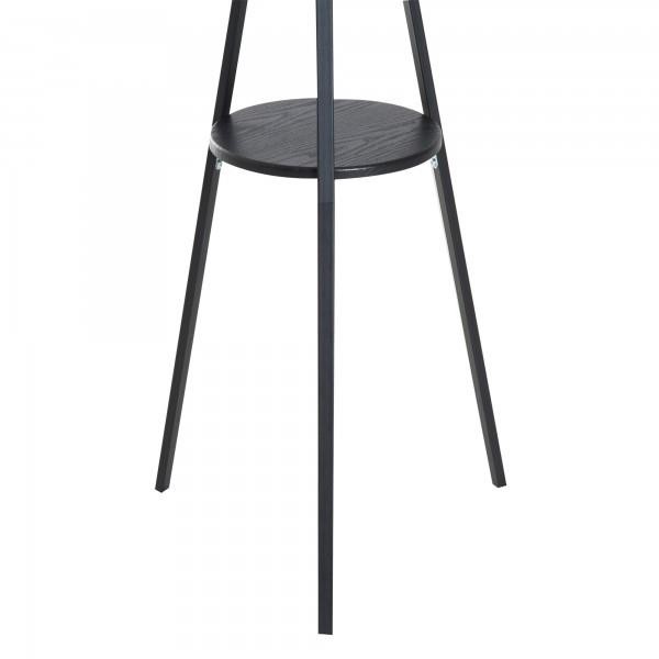 Perchero TIKU, 45x45x180 cm, con Estante, en Metal color Negro