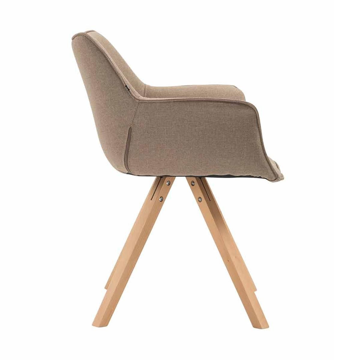 Silla de Confidente TULIP, Cómoda y Moderna, Patas Claras, en Tela Negra