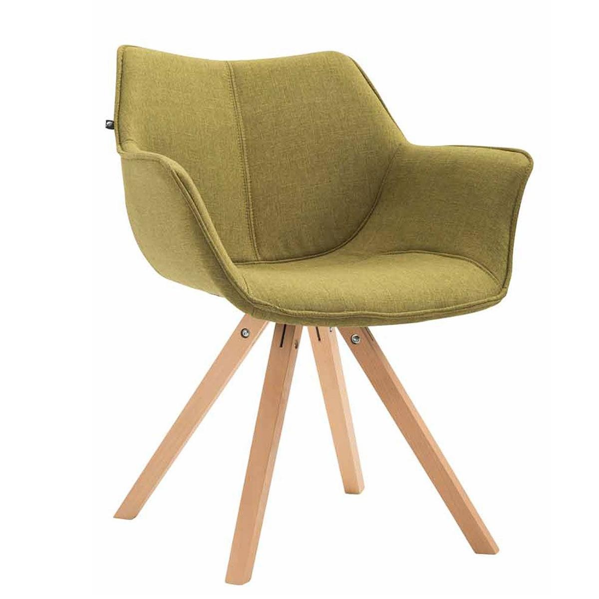 Silla de Confidente TULIP, Cómoda y Moderna, Patas Claras, en Tela Negra