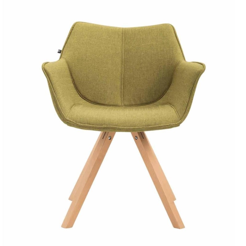 Silla de Confidente TULIP, Madera Haya y Tela Negra
