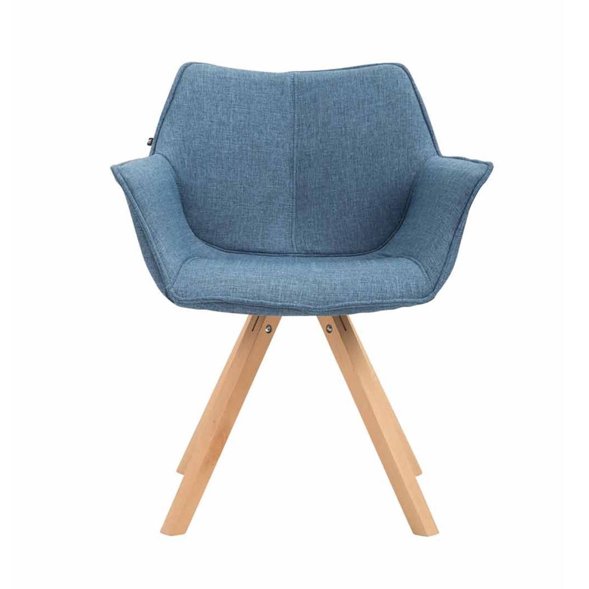 Silla de Confidente TULIP, Cómoda y Moderna, Patas Claras, en Tela Negra