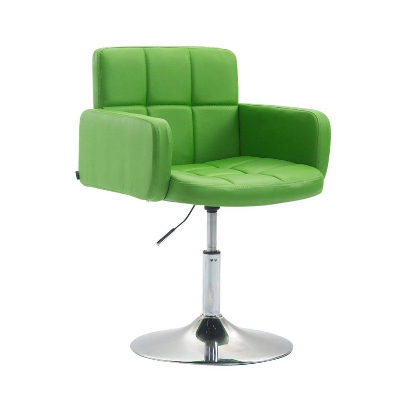 Silla de Confidente NADIR, en Piel en color Negro
