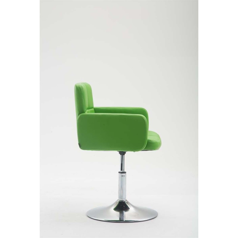 Silla de Confidente NADIR, en Piel en color Negro