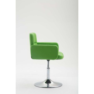 Silla de Confidente NADIR, en Piel en color Negro