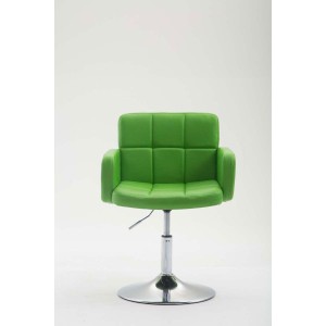 Silla de Confidente NADIR, en Piel en color Negro
