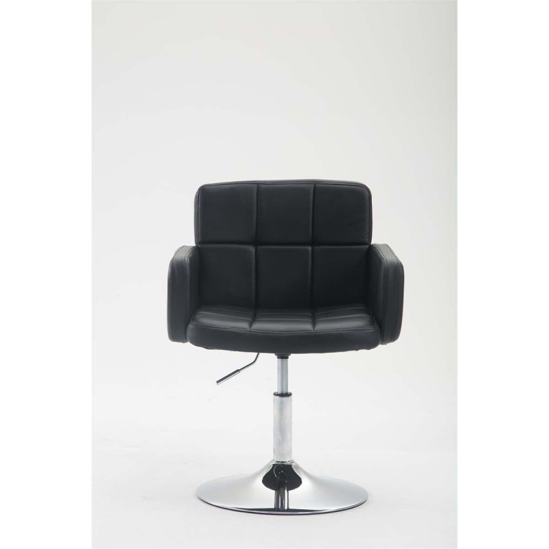 Silla de Confidente NADIR, en Piel en color Negro