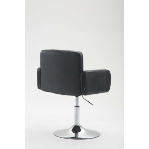 Silla de Confidente NADIR, en Piel en color Negro