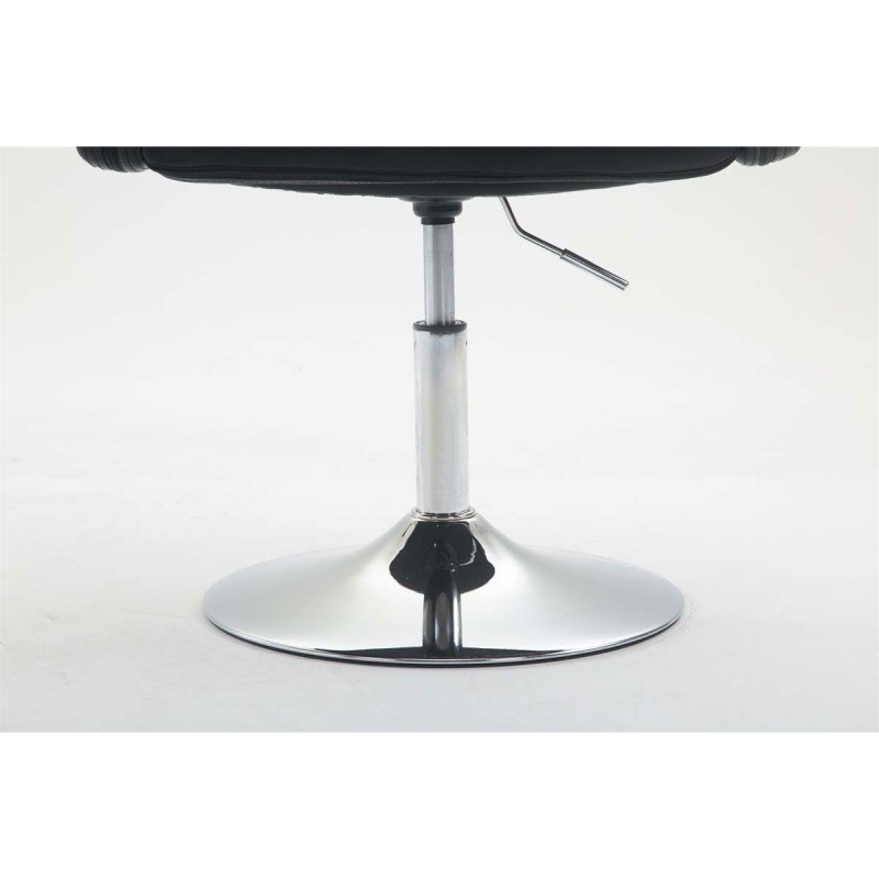Silla de Confidente NADIR, en Piel en color Negro