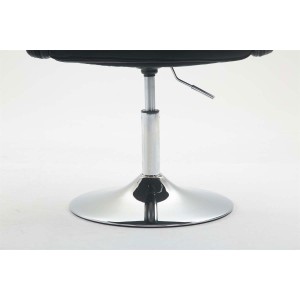 Silla de Confidente NADIR, en Piel en color Negro