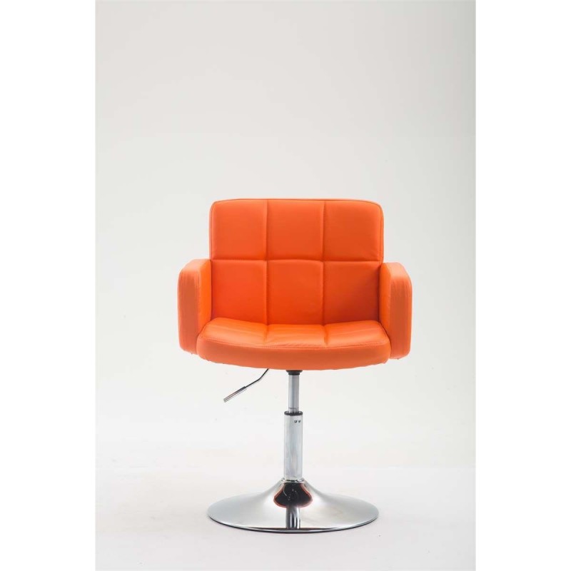 Silla de Confidente NADIR, en Piel en color Negro