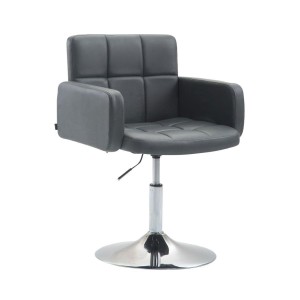 Silla de Confidente NADIR, en Piel en color Negro