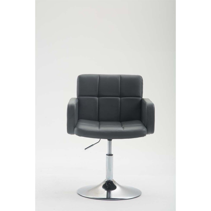 Silla de Confidente NADIR, en Piel en color Negro