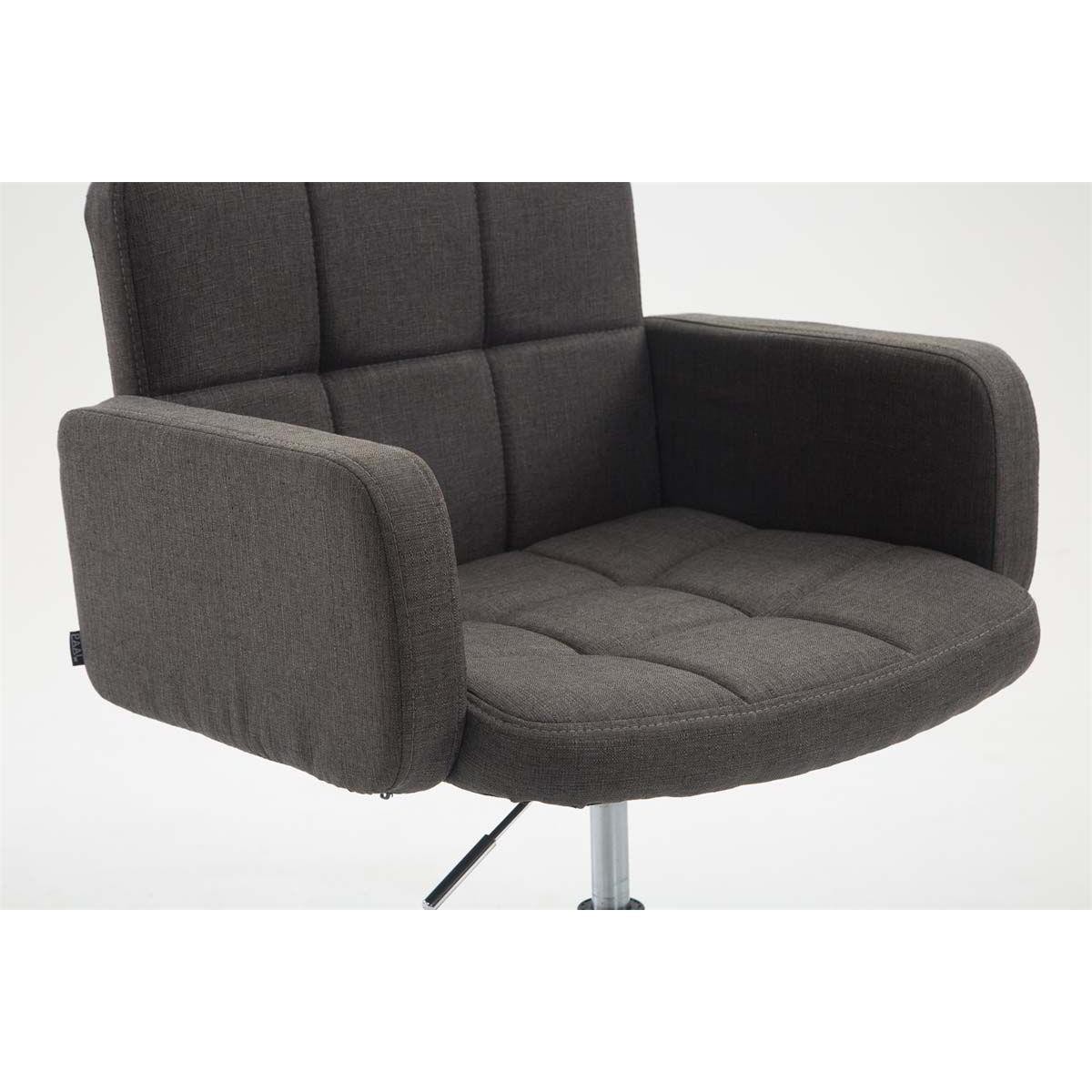 Silla de Confidente NADIR TELA, Ajustable en Altura, Base Metálica, color Negro