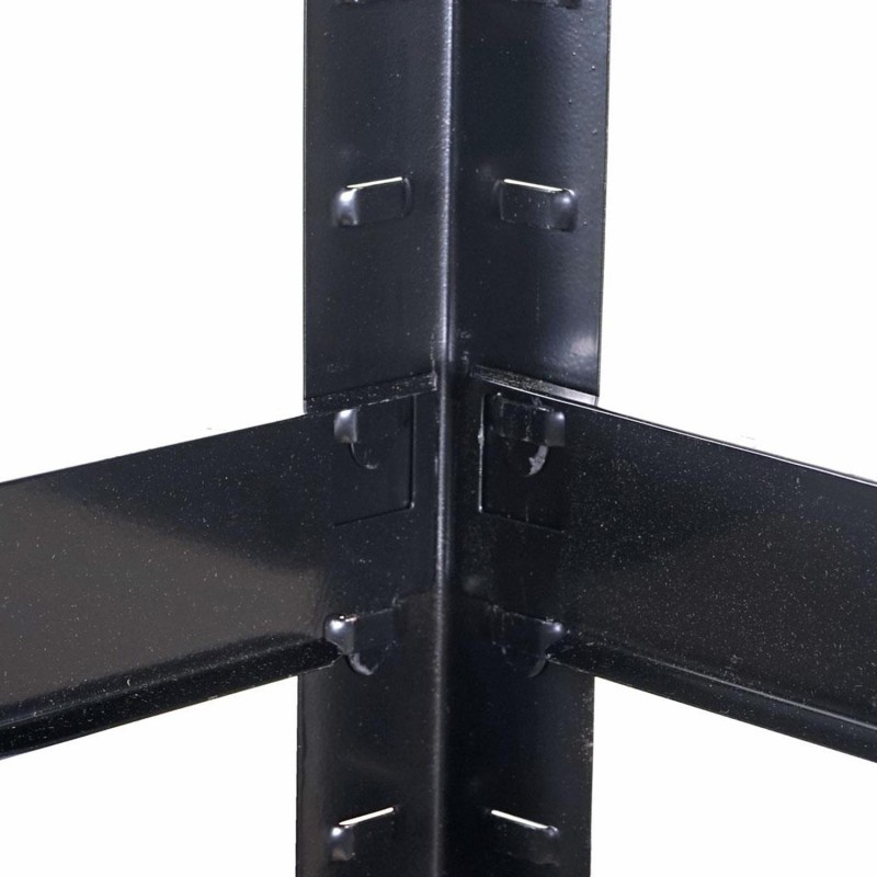 Estantería ASHER, 160x80x40cm, Color Negro
