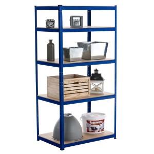 Estantería Metálica AGATA, 90x45x180 cm, 5 Estantes, color Azul