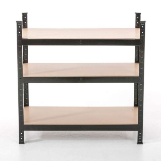 Estantería Metálica AGATA, 90x45x90 cm, 3 Estantes, color Negro 2
