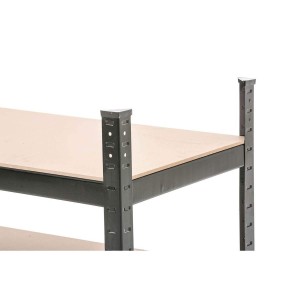 Estantería Metálica AGATA, 90x45x90 cm, 3 Estantes, color Negro