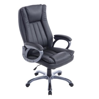 Sillón de Oficina VILTA en Piel Negra