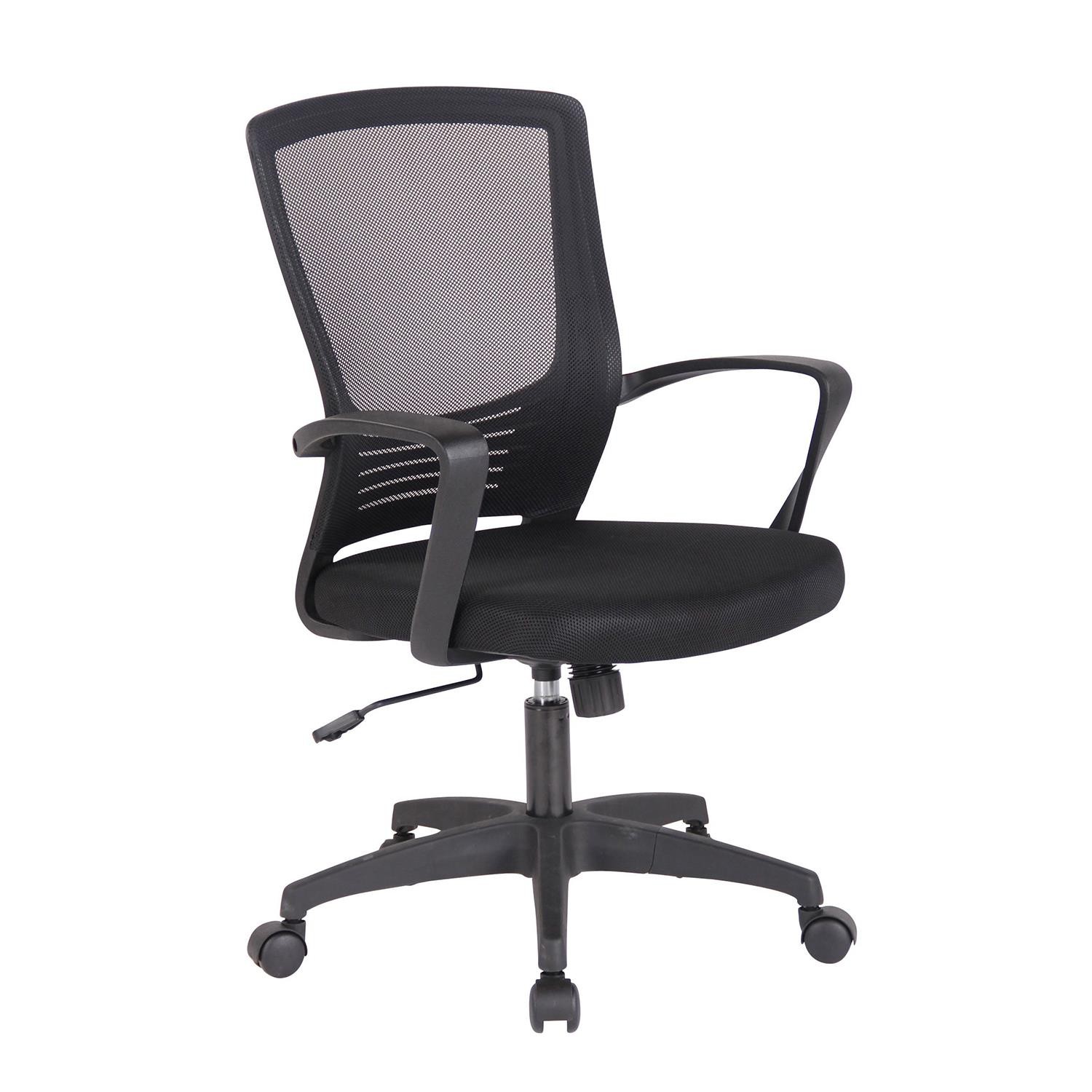 Silla de Oficina MALIBU, Llamativo Diseño, En Malla Transpirable y Tela, Color Negro