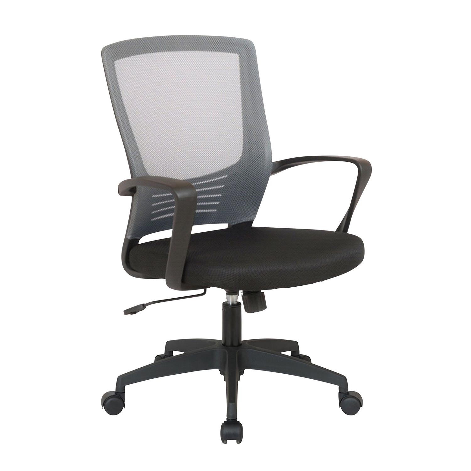 Silla de Oficina MALIBU, Llamativo Diseño, En Malla Transpirable y Tela, Color Negro