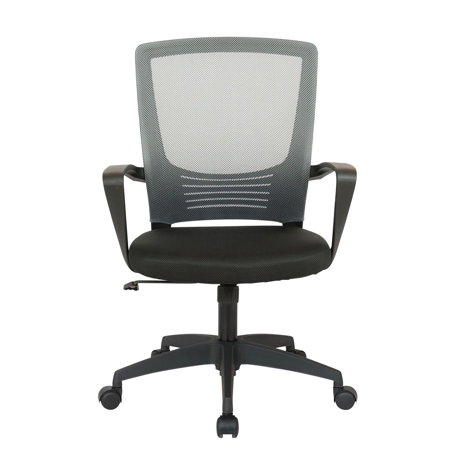 Silla de Oficina MALIBU, Llamativo Diseño, En Malla Transpirable y Tela, Color Negro