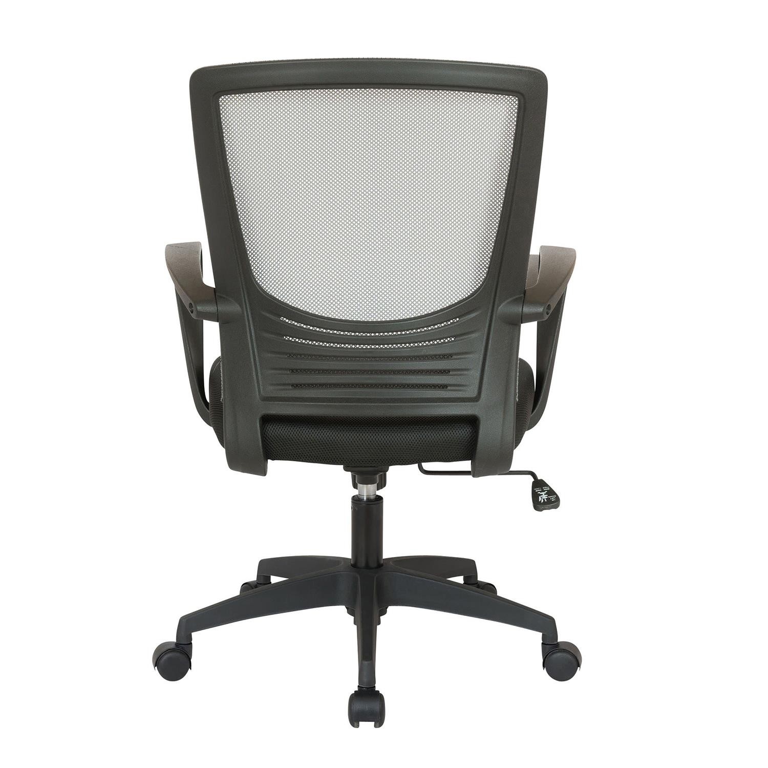 Silla de Oficina MALIBU, Llamativo Diseño, En Malla Transpirable y Tela, Color Negro