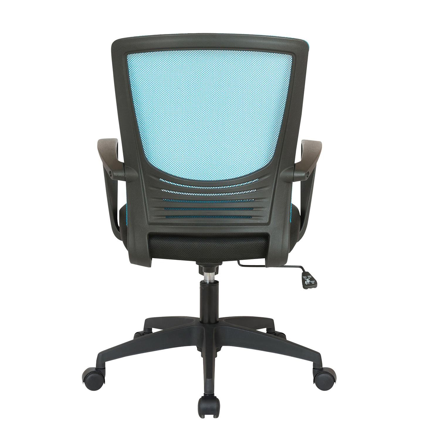 Silla de Oficina MALIBU, Llamativo Diseño, En Malla Transpirable y Tela, Color Negro