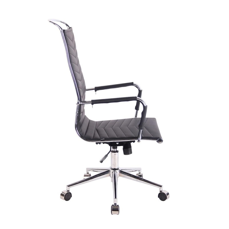 Silla de Oficina SIGRID, Respaldo Alto, en Piel Negro