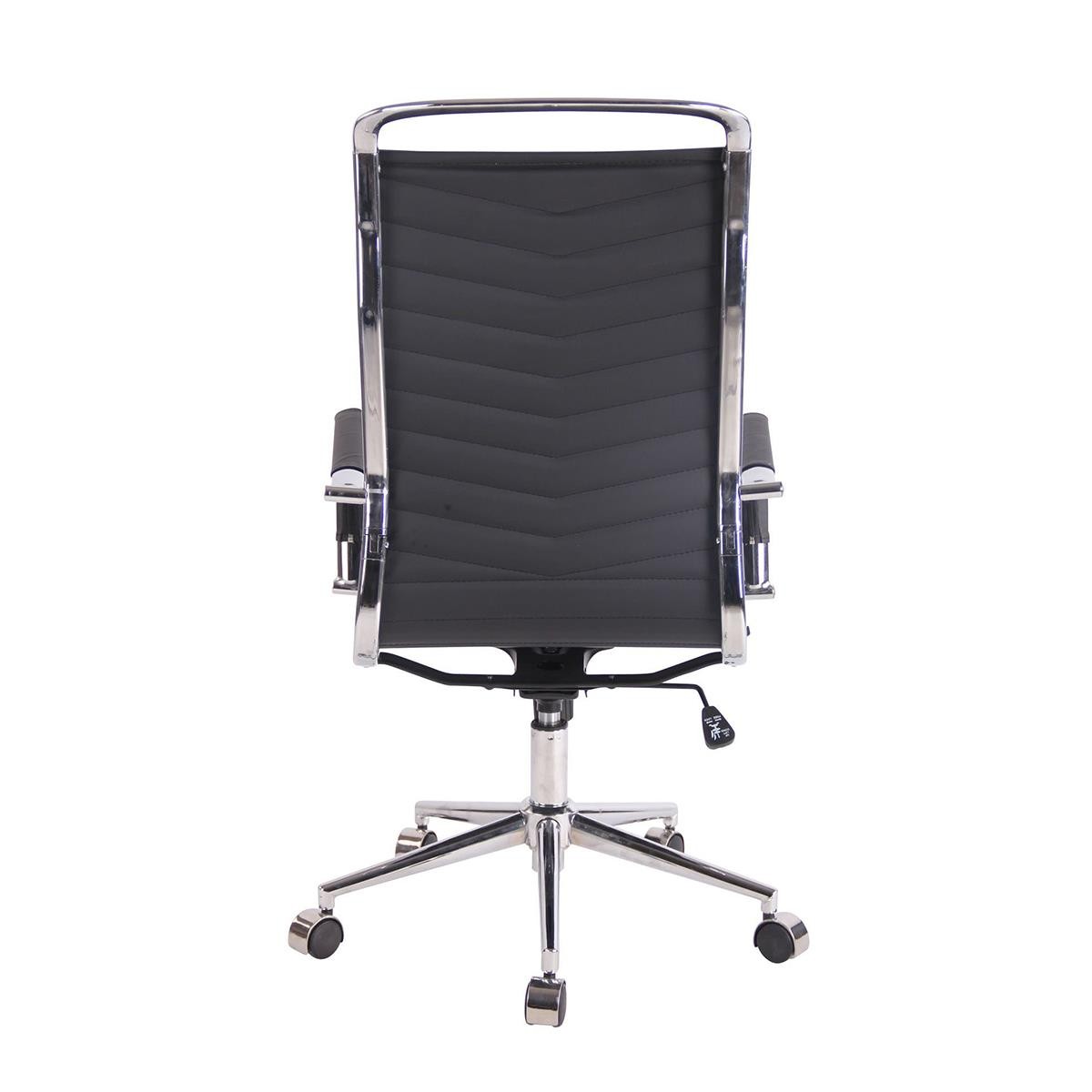 Silla de Oficina SIGRID, Elegante Diseño, Respaldo Alto, en Piel Negra