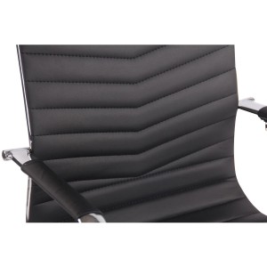 Silla de Oficina SIGRID, Respaldo Alto, en Piel Negro