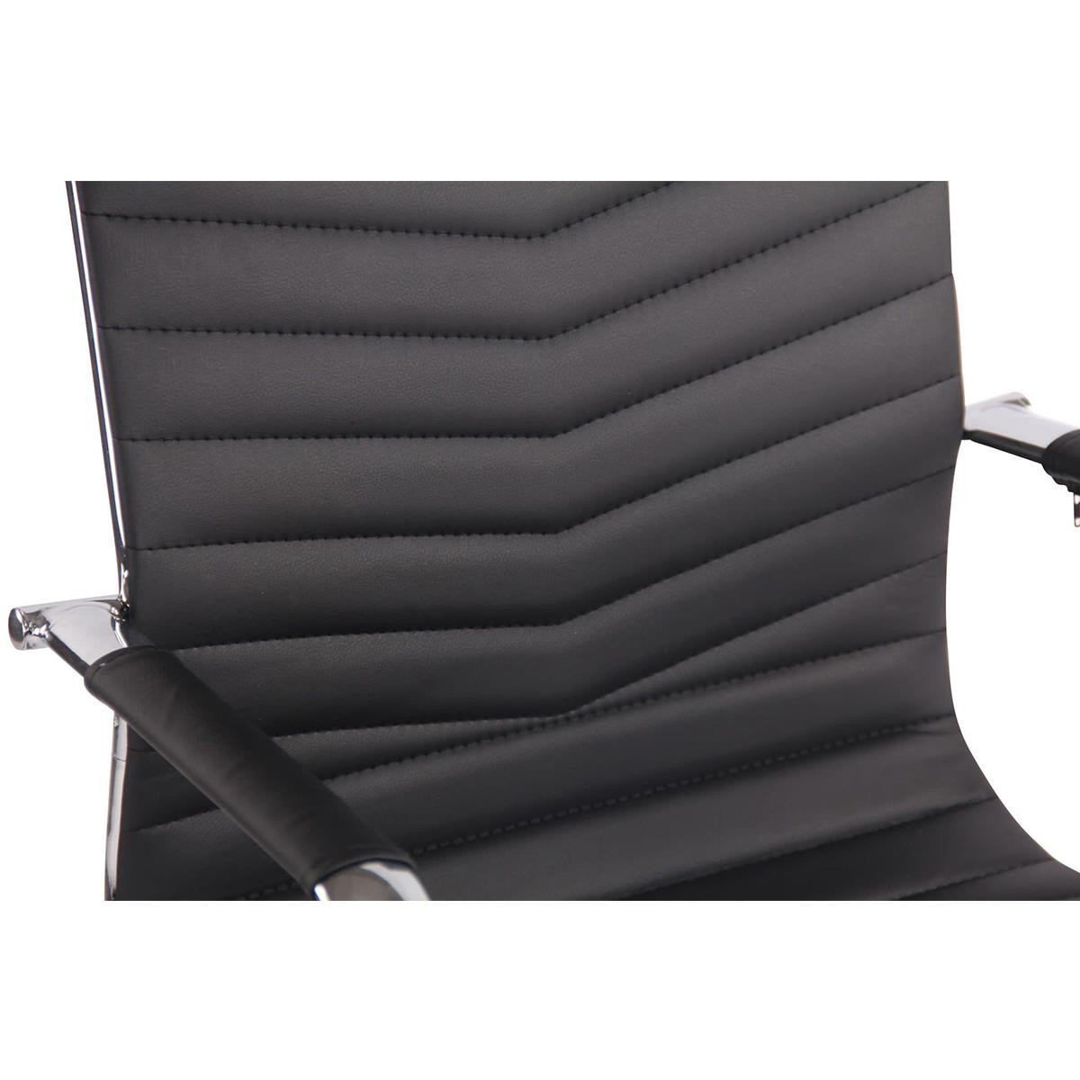 Silla de Oficina SIGRID, Elegante Diseño, Respaldo Alto, en Piel Negra