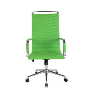 Silla de Oficina SIGRID, Respaldo Alto, en Piel Negro