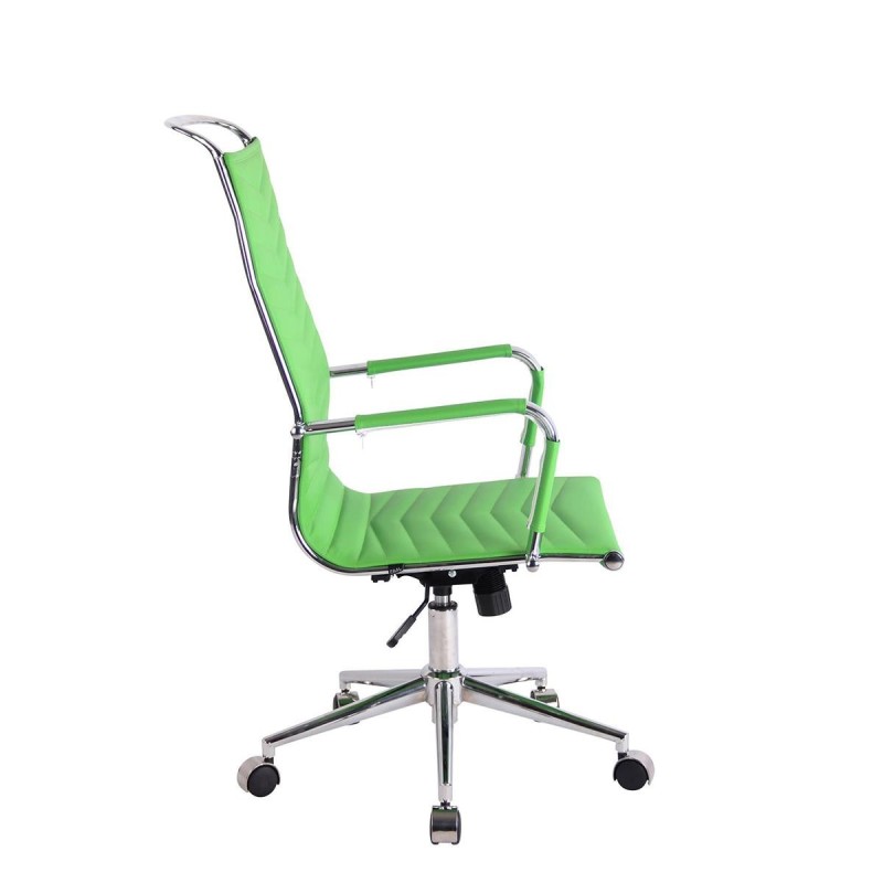 Silla de Oficina SIGRID, Respaldo Alto, en Piel Negro