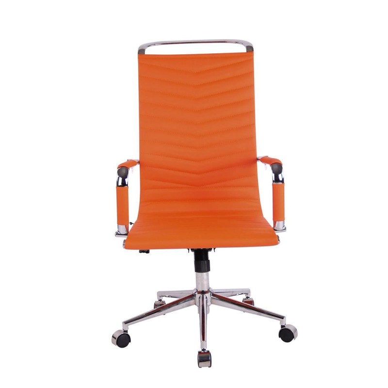 Silla de Oficina SIGRID, Respaldo Alto, en Piel Negro