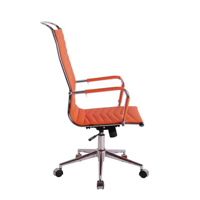 Silla de Oficina SIGRID, Respaldo Alto, en Piel Negro