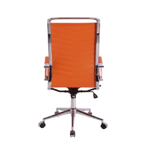 Silla de Oficina SIGRID, Respaldo Alto, en Piel Negro