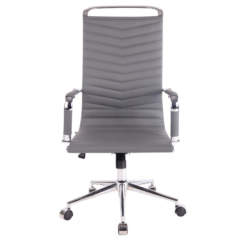 Silla de Oficina SIGRID, Respaldo Alto, en Piel Negro