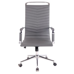Silla de Oficina SIGRID, Respaldo Alto, en Piel Negro