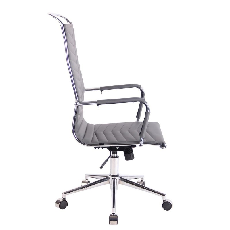 Silla de Oficina SIGRID, Respaldo Alto, en Piel Negro