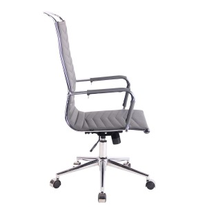 Silla de Oficina SIGRID, Respaldo Alto, en Piel Negro