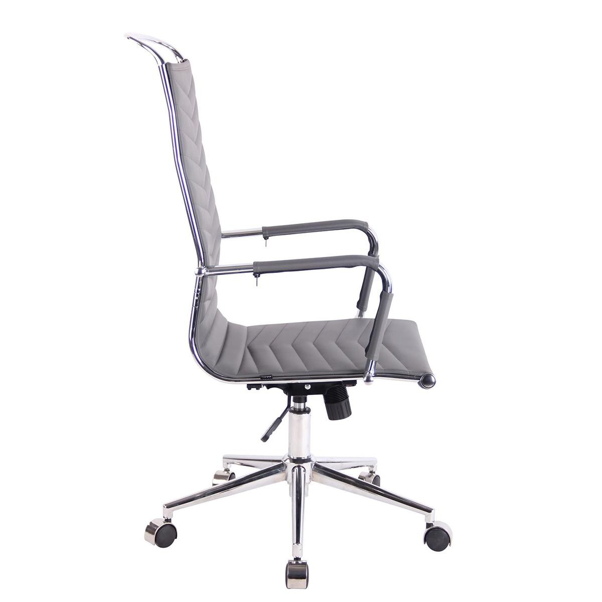 Silla de Oficina SIGRID, Elegante Diseño, Respaldo Alto, en Piel Negra