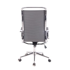 Silla de Oficina SIGRID, Respaldo Alto, en Piel Negro