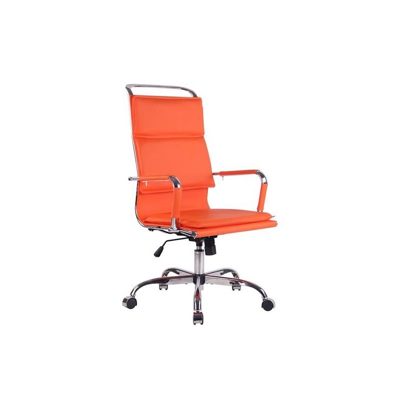 Silla de Oficina QUEBEC, en Piel, Color Negro