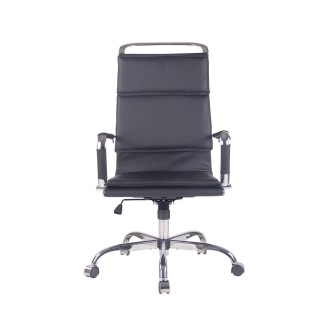 Silla de Oficina QUEBEC, en Piel, Color Negro 2