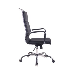 Silla de Oficina QUEBEC, en Piel, Color Negro