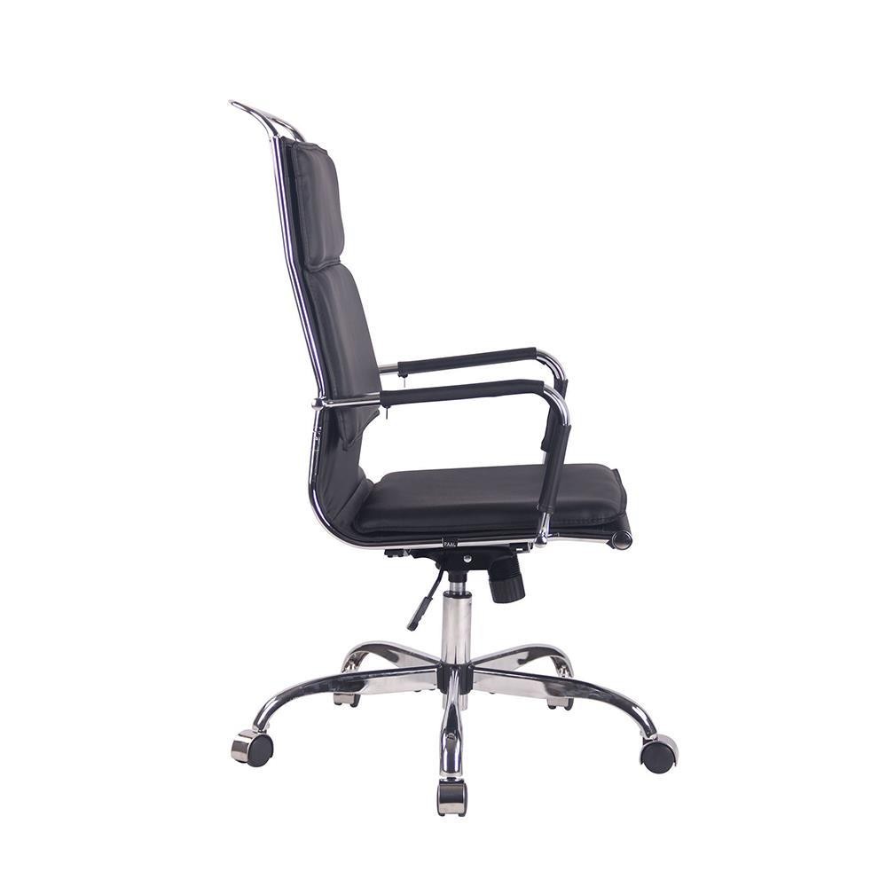 Silla de Oficina QUEBEC, Elegante y Confortable, en Piel Negra