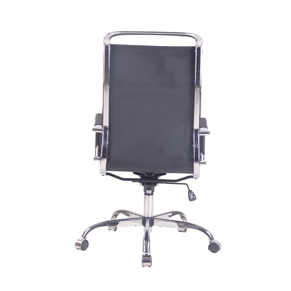 Silla de Oficina QUEBEC, Elegante y Confortable, en Piel Negra