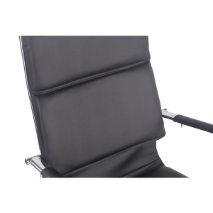 Silla de Oficina QUEBEC, en Piel, Color Negro
