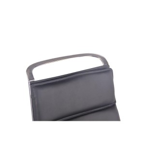 Silla de Oficina QUEBEC, en Piel, Color Negro